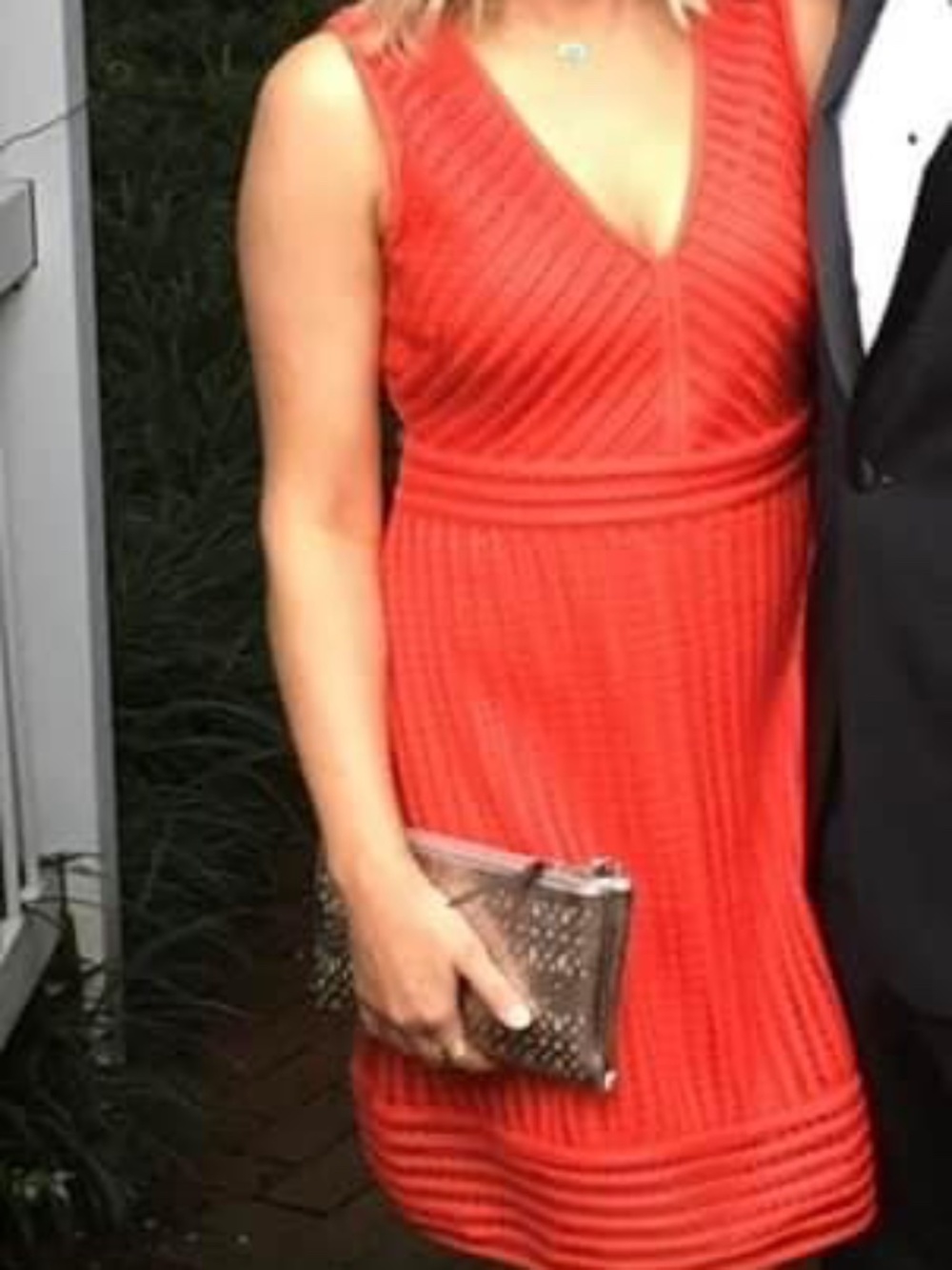 J.Crew Bright Red Lace Fit and Flare Dress Size 8 Cocktail Party Wedding